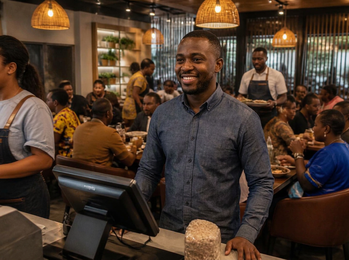 The owner of a busy, fast-growing neighbourhood restaurant overseeing service